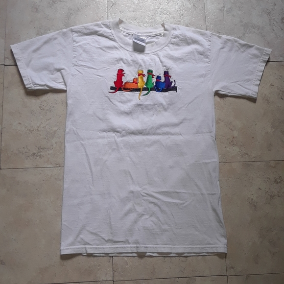 Vintage Tops - Vintage Colorful Dogs Shirt